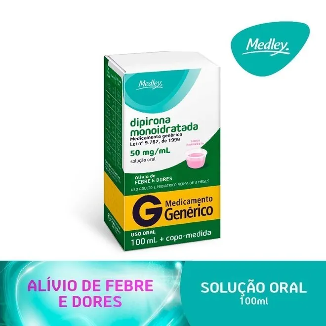 DIPIRONA 50MG/ML SOLUC 100ML