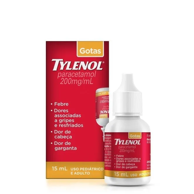 Tylenol Paracetamol 200mg/ml Solução Gotas 15ml - JOHNSON