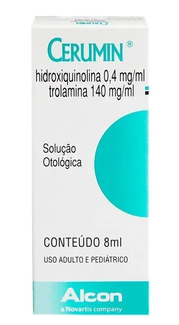 Cerumin Solução Otológica Alcon Caixa Com 8Ml