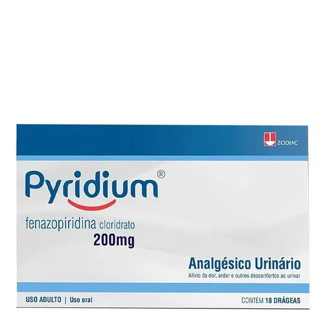 Pyridium 200Mg Zodiac Caixa Com 18 Drágeas