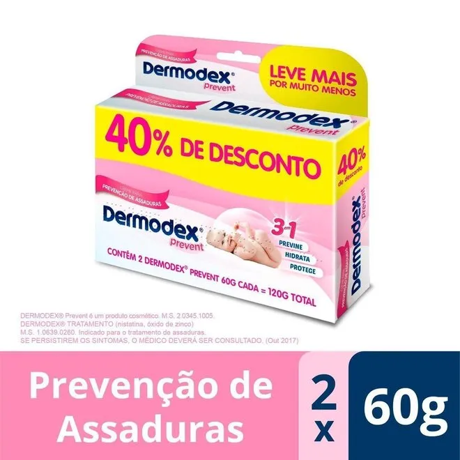 Kit Dermodex Preventivo de Assaduras 2 Unidades 60g -RECKITT