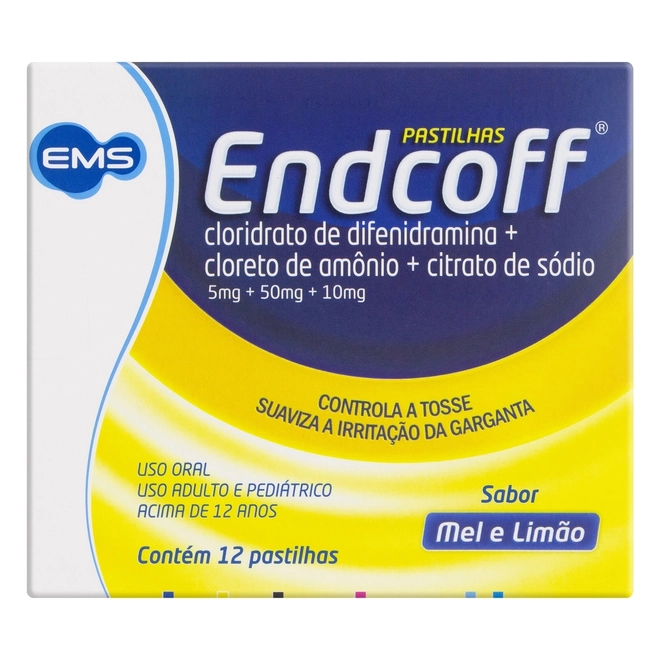Endcof Mel E Limão Ems 12 Pastilhas