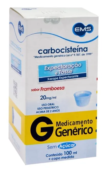 Carbocisteína Xarope Pediátrico Ems Caixa Com 100Ml
