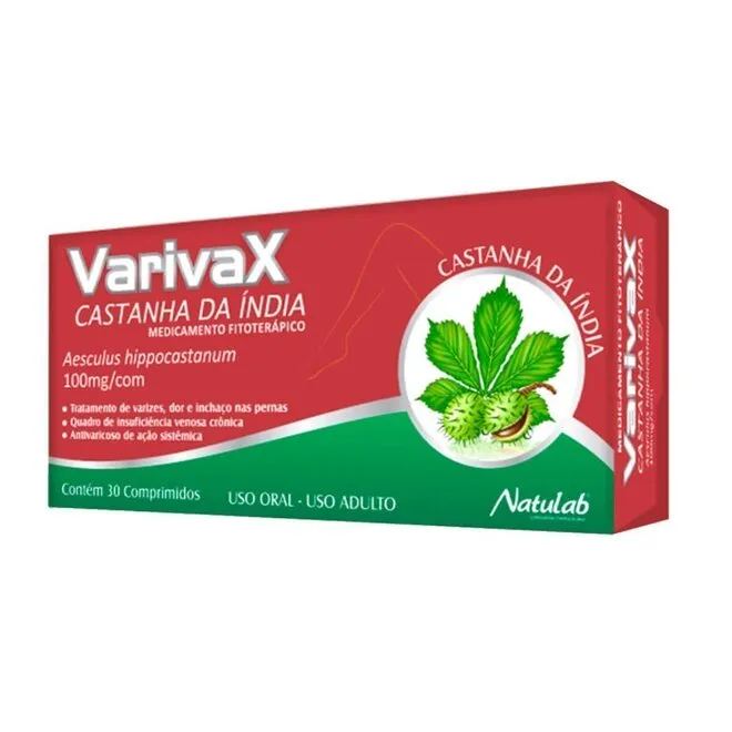 Varivax 100Mg Natulab Caixa Com 30 Comprimidos