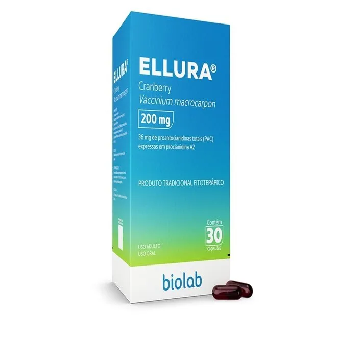 Ellura Cranberry 200Mg - 30 Cápsulas