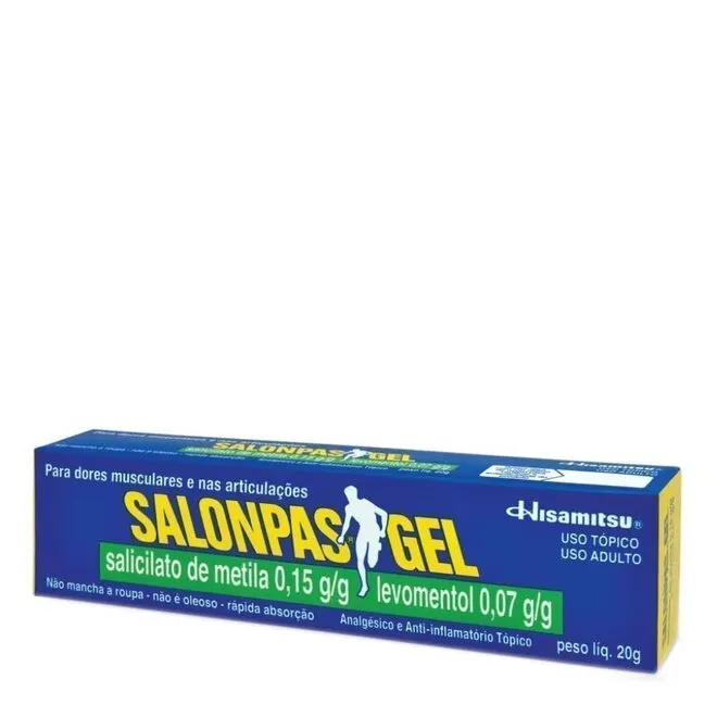 Salonpas Gel Mentol Hisamitsu Caixa Contendo Bisnaga Com 20G