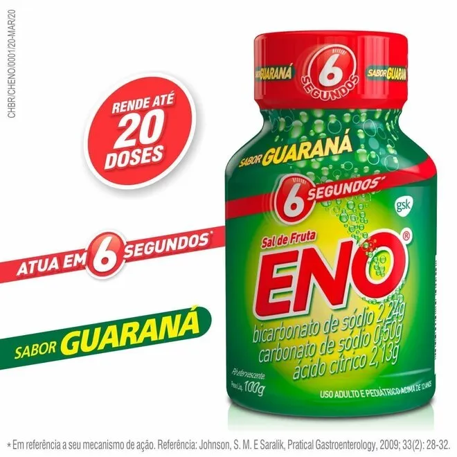 Sal De Fruta Sabor Guaraná Eno 100G