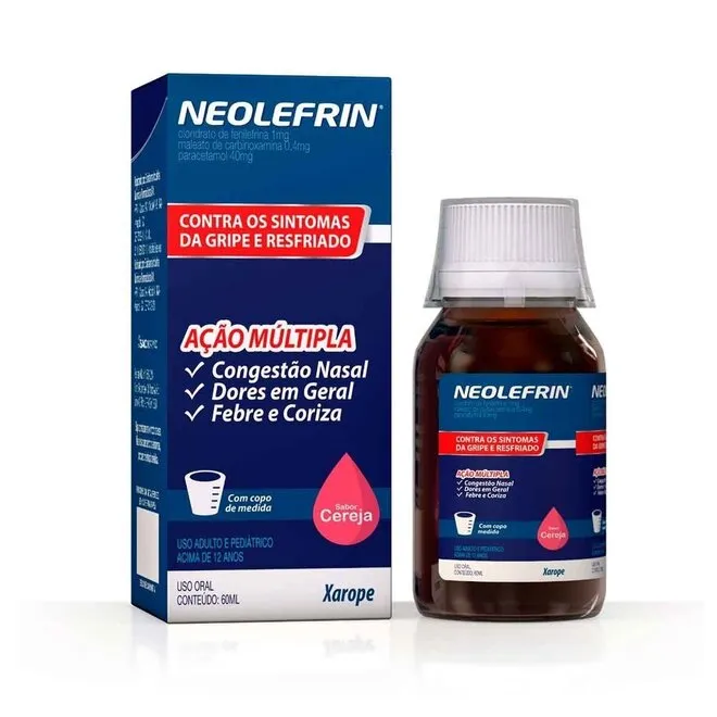 Neolefrin Xarope Com 60ml - Sabor Cereja