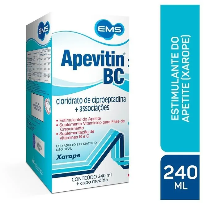 Apevitin Bc 4Mg Ems 1 Frasco Com 240Ml De Xarope + Doseador