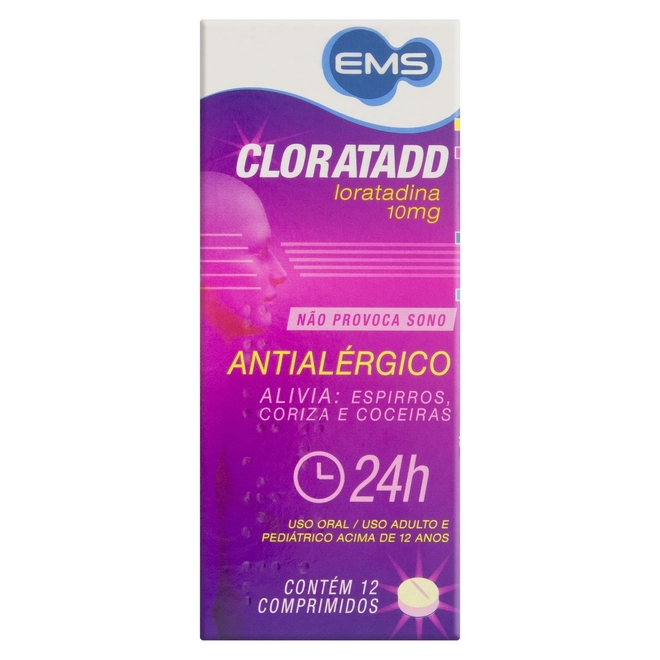 Cloratadd 10Mg Ems Caixa 12 Comprimidos