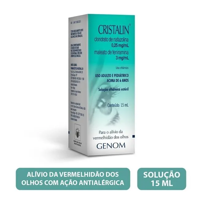 Cristalin Colírio Para Os Olhos 15ml