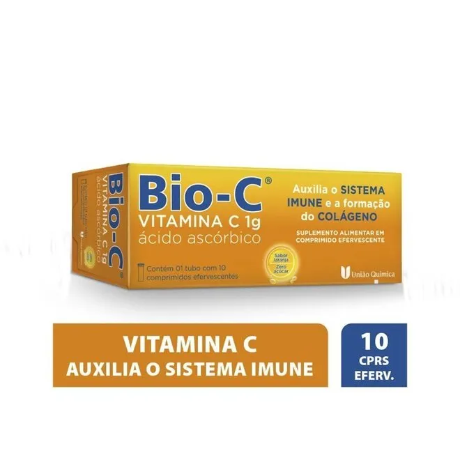 Vitamina C 1g Efervescente 10 Comprimidos Bio-C