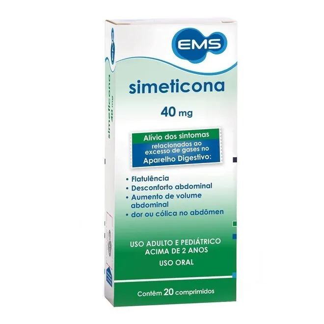 Simeticona 40Mg Ems Caixa Com 20 Comprimidos