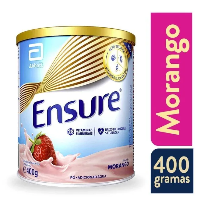 ENSURE PO C/FOS MORANGO 400G(PBM)(ABT)
