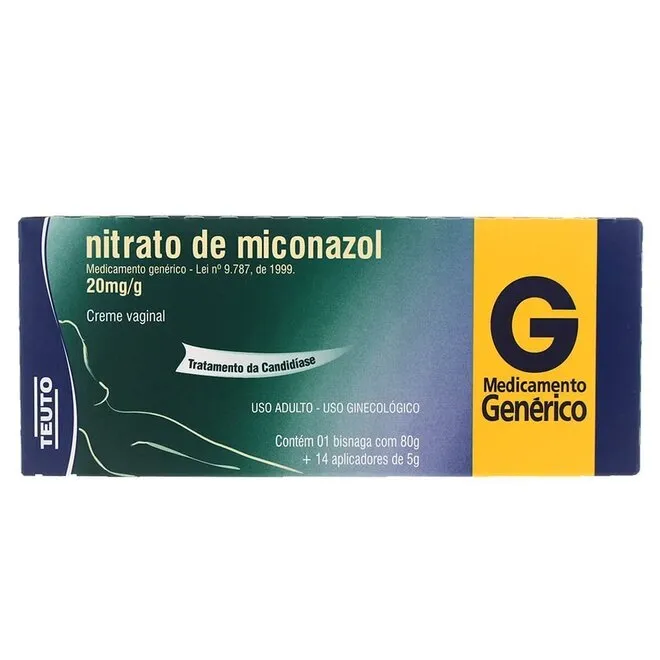 Nitrato de Miconazol Creme Vaginal 20mg/g 80g - TEUTO