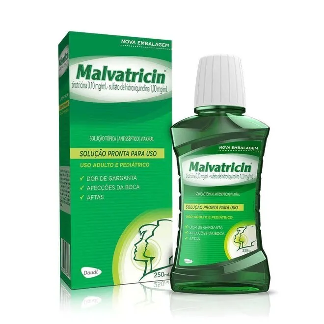 Antisséptico Malvatricin Ppu Solução Bucal Daudt 250Ml