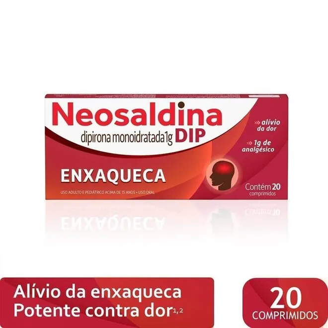 Neosaldina Dip 1G Cosmed Caixa Com 20 Comprimidos