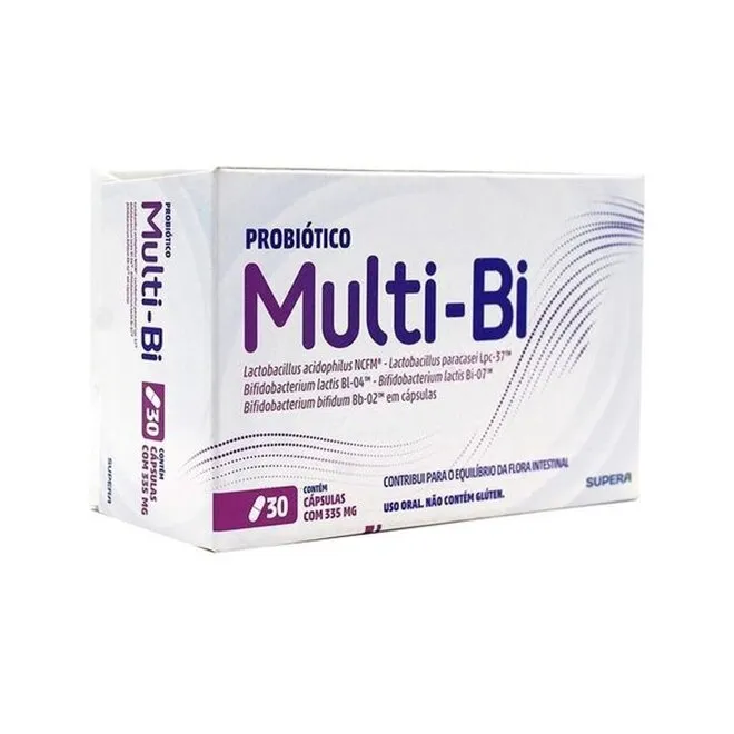 Multi-Bi Probiótico 335Mg Supera Caixa Com 30 Cápsulas