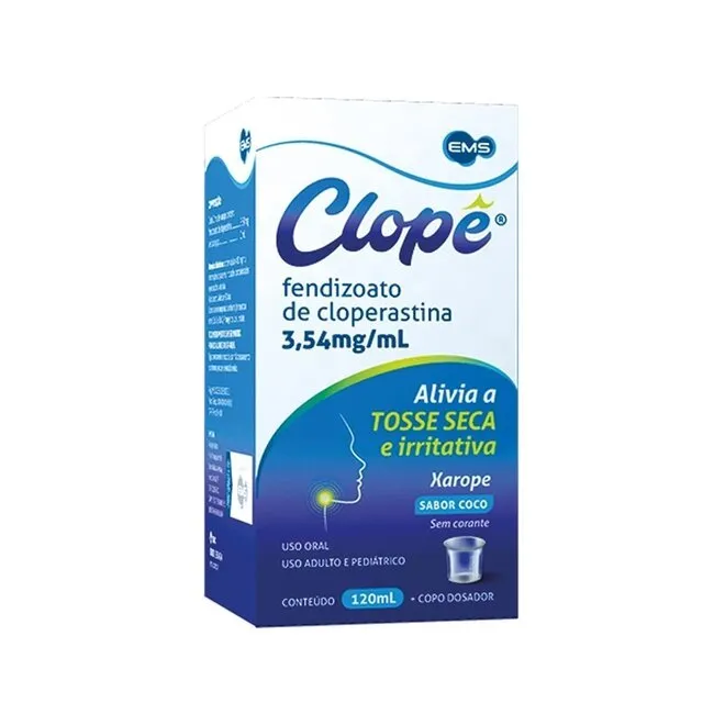 Clope 3,54Mg/Ml Xarope Ems Caixa Com 120Ml