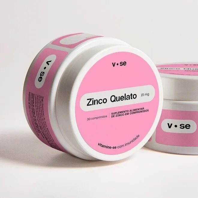 Zinco Quelato 15Mg Vitamine-Se Com 30 Cápsula
