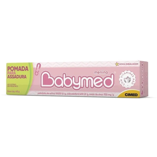 Creme Para Assaduras Babymed Menina Embalagem 45G