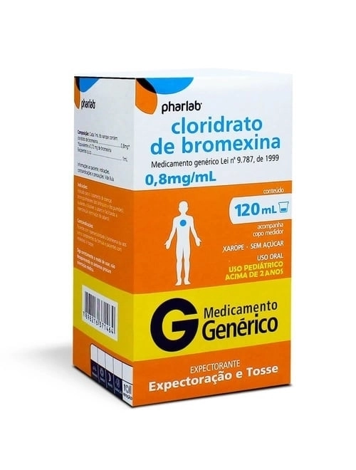 Cloridrato De Bromexina 0,8Mg/Ml Com 120Ml - Pharlab