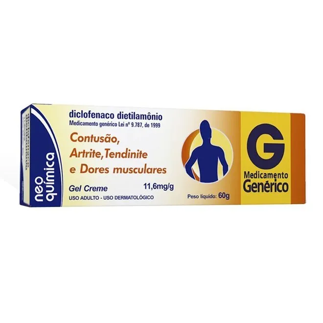 Diclofenaco Dietilamonio Em Gel 60g