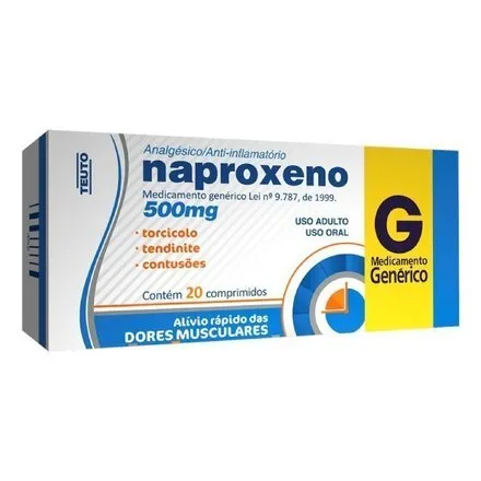 Naproxeno 500Mg Teuto Caixa Com 20 Comprimidos
