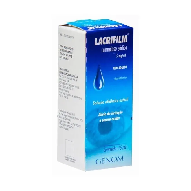 Lacrifilm 5mg/ml 15ml Solução Uso Oftálmico - UNIÃO QUÍMICA