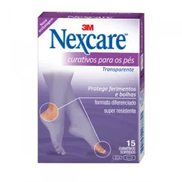 Curativo 3M Nexcare para Os Pés Transparente 15 Unidades