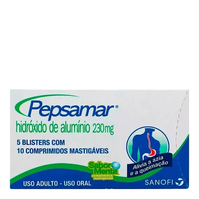 Pepsamar 230mg 50 Comprimidos Mastigáveis - HYPERA
