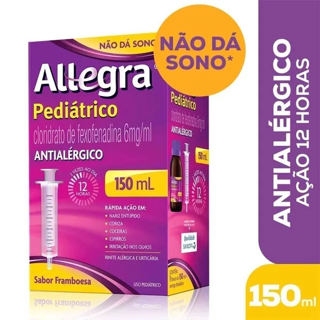 Allegra Pediatrico Framboesa 150ml - SANOFI