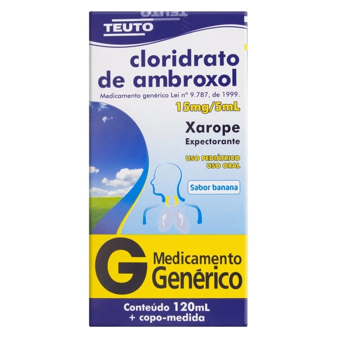 Cloridrato De Ambroxol Pediatrico 3mg Xarope 120ml - TEUTO