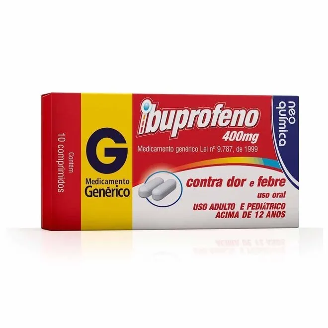 Ibuprofeno 400Mg Neo Química Com 10 Comprimidos