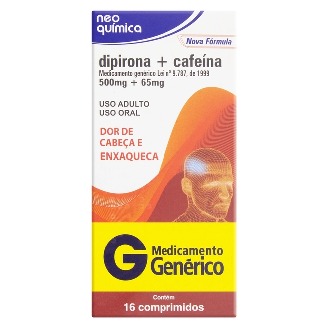 Dipirona Sodica+Cafeina 16 Comprimidos - NEO QUIMICA