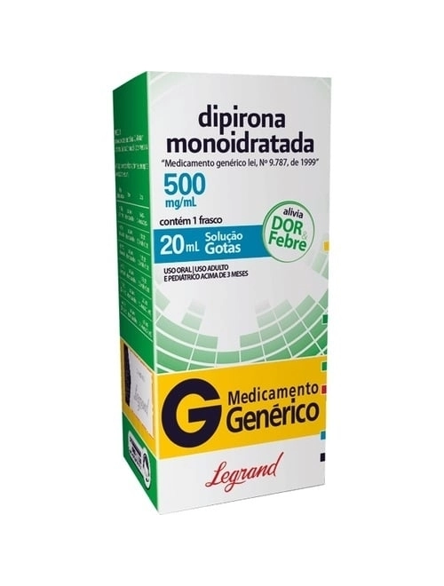 Dipirona Monoidratada 500mg/ml 20ml - LEGRAND
