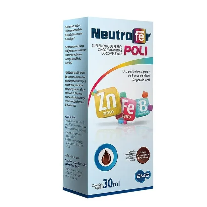 Neutrofer Poli Ems Suspensão Oral Caixa Com 30Ml
