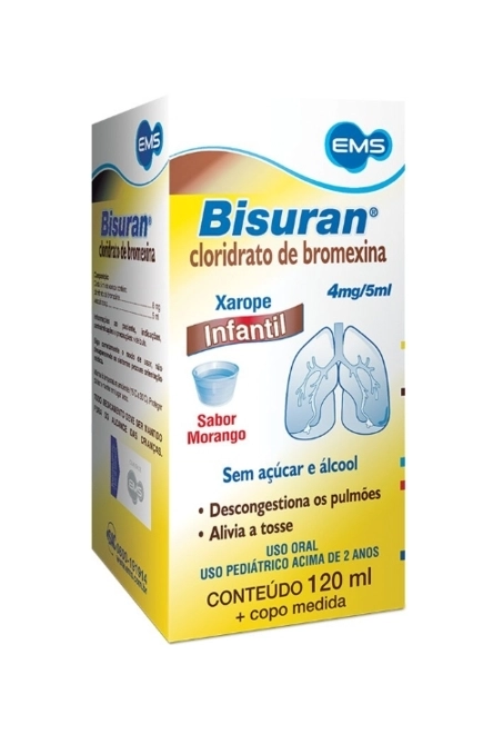 Bromexina - Bisuran Xarope Pediátrico 120ml