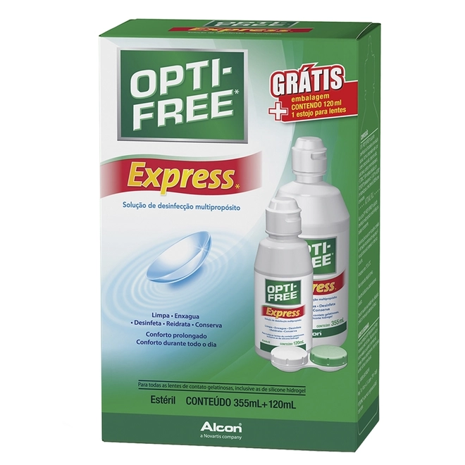 OPTI FREE EXPR 355+120ML KIT SOL P/LENTE