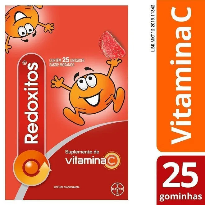 Redoxon Vitamina C Redoxitos Morango 25 Gomas - BAYER