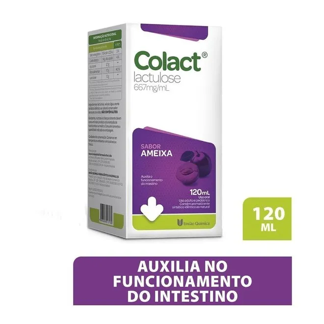 Colact Sabor Ameixa 667Mg Xarope União Química Com 120Ml