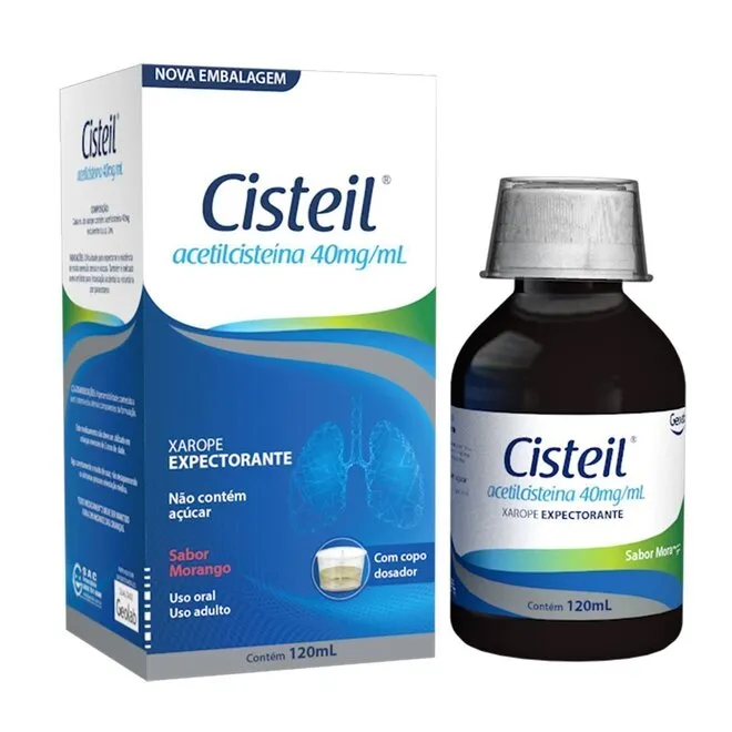 Cisteil Xarope 40Mg Geolab Caixa Com 120Ml