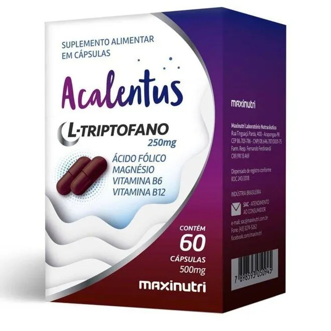 Acalentos 250mg Com 60 Capsulas
