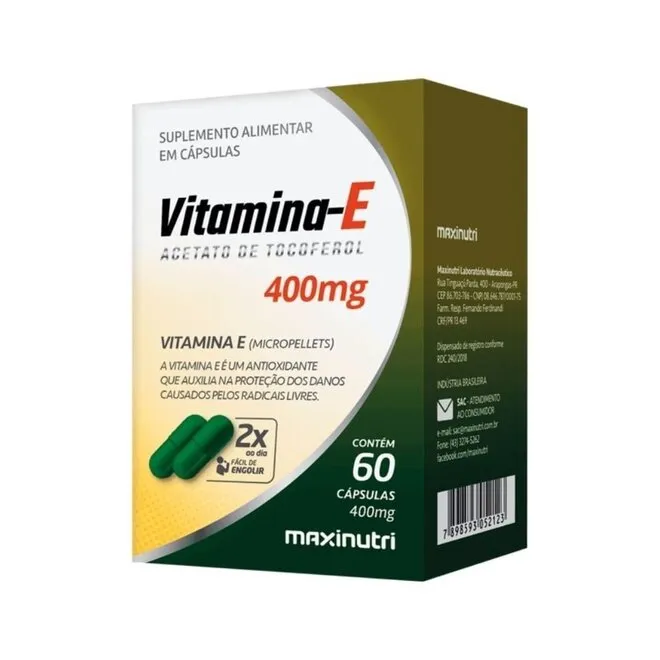 Vitamina E 60 Cápsulas - MAXINUTRI