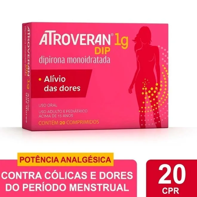 Atroveran Dip 1G Caixa Com 20 Comprimidos