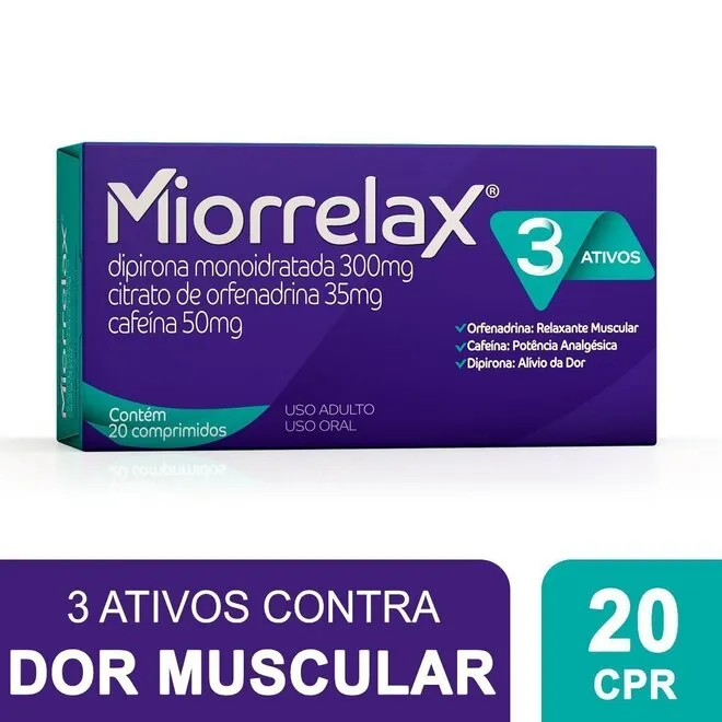 Miorrelax 3 Ativos 20 Comprimidos - NEO QUIMICA