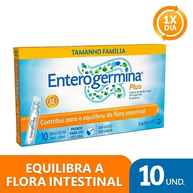 Probiótico Enterogermina Plus 10 frascos de 5ml - SANOFI
