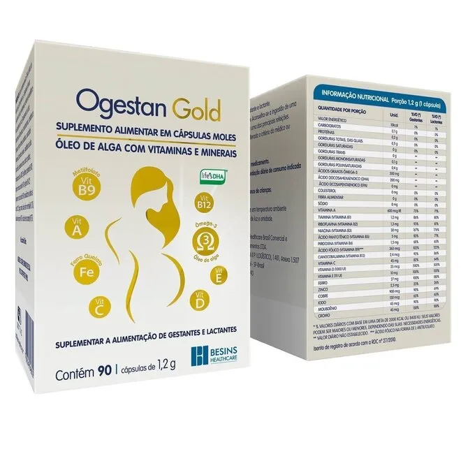 Ogestan Gold Besins Caixa Com 90 Cápsulas