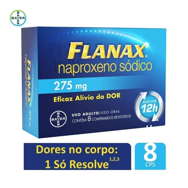 Flanax 275Mg Bayer Caixa Com 8 Comprimidos Revestidos