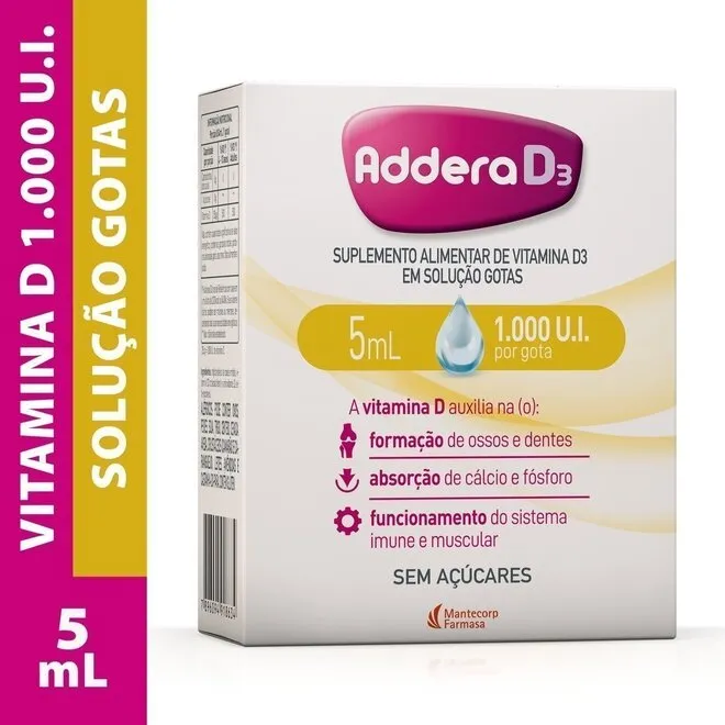 Vitamina D 1.000UI Addera D3 Gotas 5ml